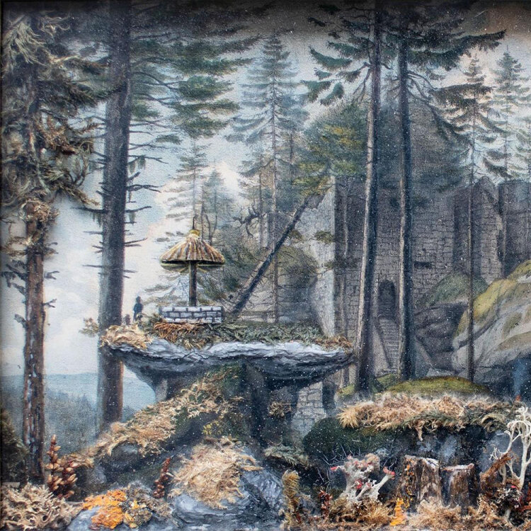 unbekannt - Teufelstein und der große Waldstein, Fichtelgebirge - 1842 - Collage