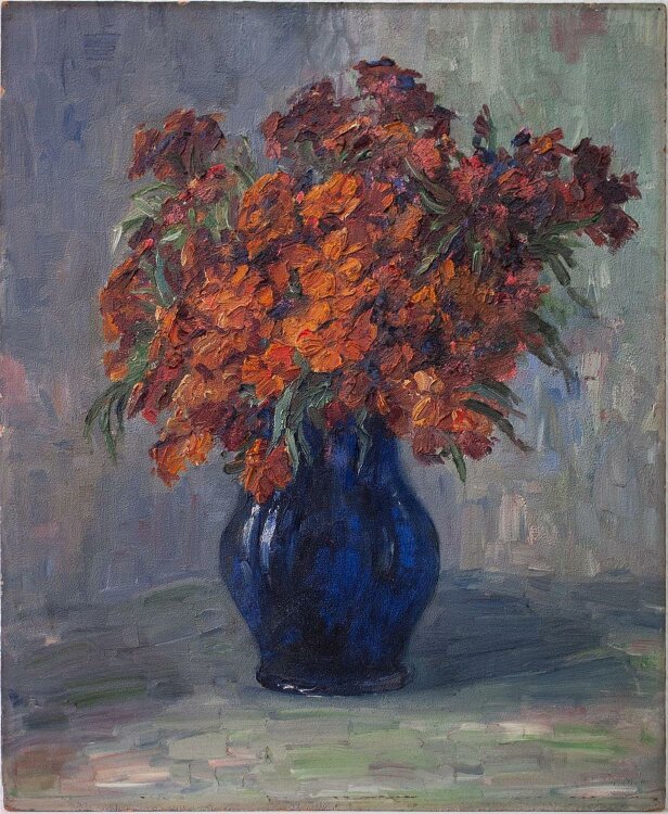 unbekannter Monogrammist - Blumen in blauer Vase - 1910 -...