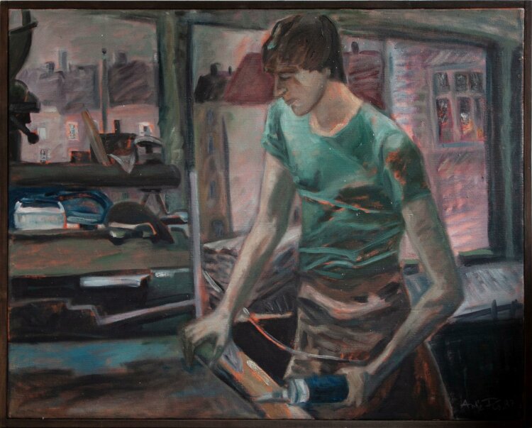 Antje Fretwurst-Colberg - Möbelwerker - 1987 - Öl auf Leinwand