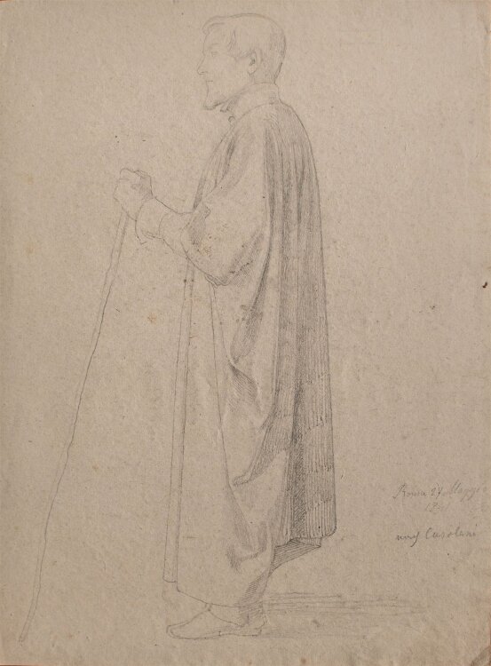 Karl Müller - Henry Casolani Porträt - Kreidezeichnung - 1841