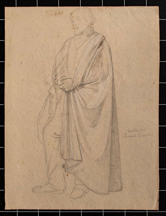 Karl Müller - Henry Casolani Porträt - Kreidezeichnung - 1841