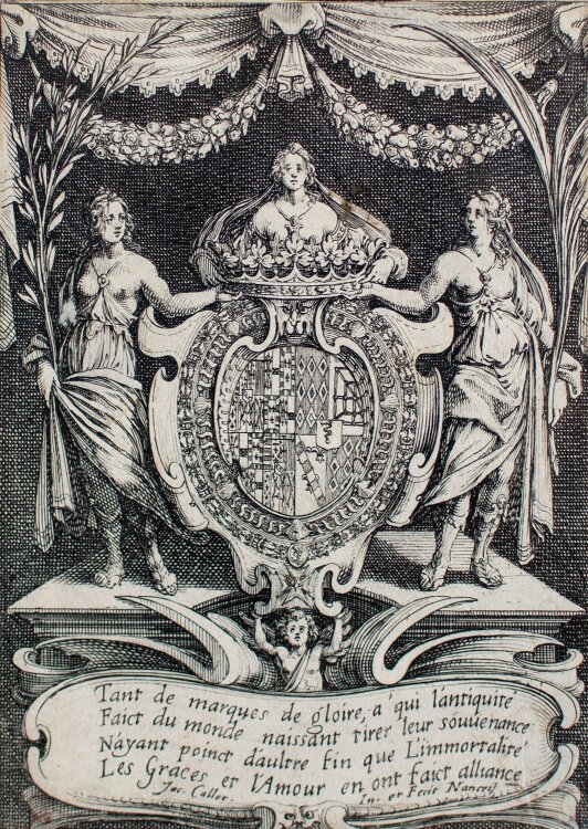 Jacques Callot - Wappen der Herzogin von Chevreuse - Kupferstich - o.J.