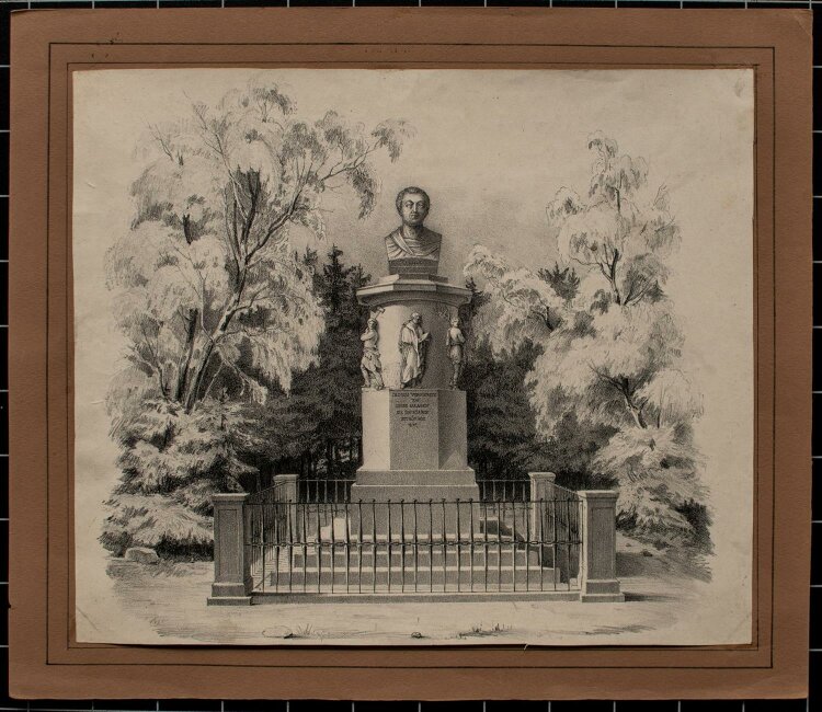 Unbekannter Künstler - Denkmal Jakob Guiollett - Lithographie - o.J.