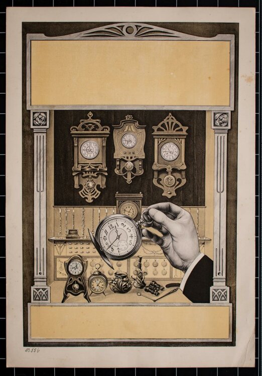 Unbekannter Künstler - Uhren - Lithographie - monogrammiert - um 1900