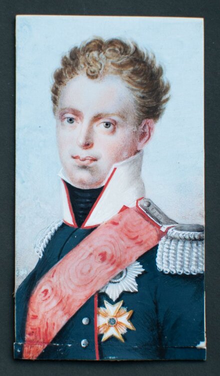 Unbekann - Wilhelm I. Kronprinz von Württemberg - Gouache auf Bein - o. J.