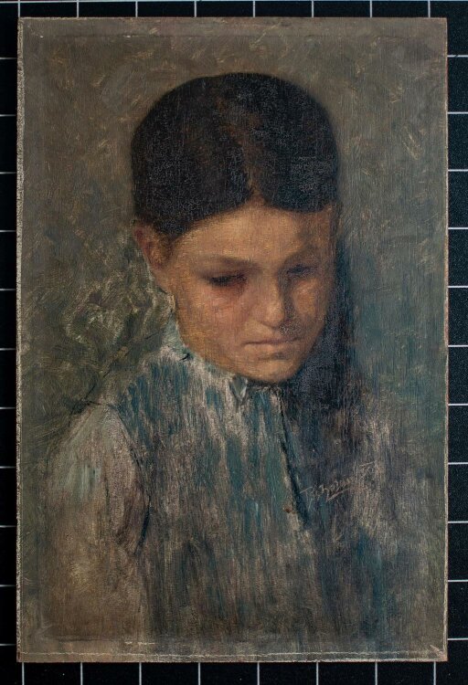 Hans Tschelan - Mädchenporträt - 1890 - Öl auf Holz