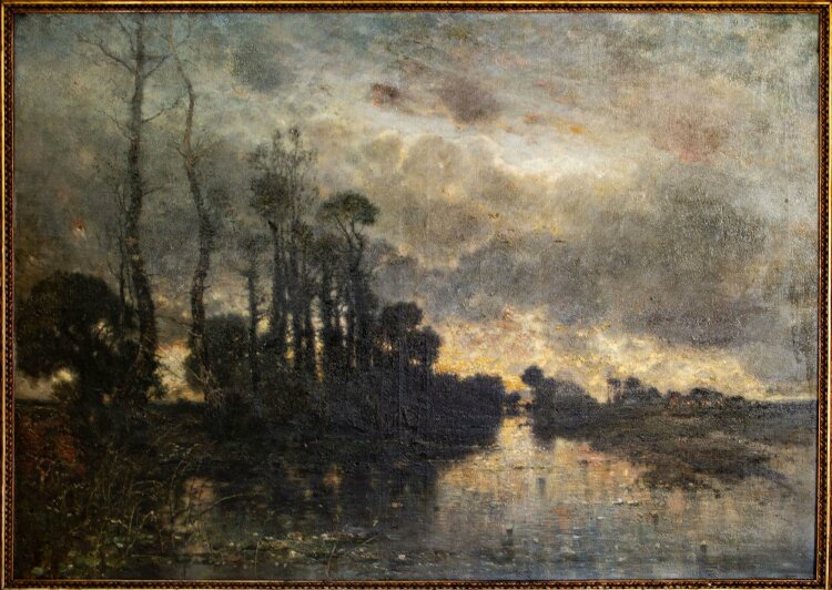 Karl Heffner - Abend - Englische Landschaft - Öl auf Leinwand - o. J.