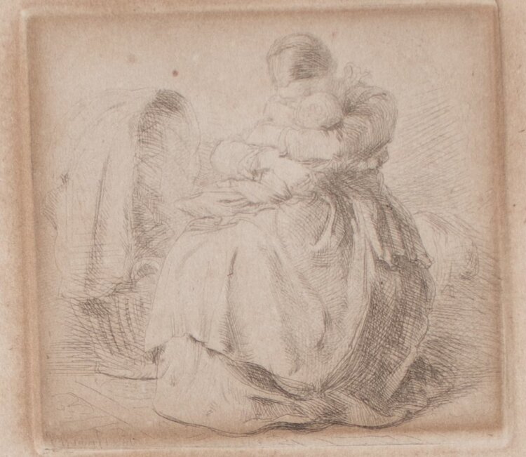 Philipp Rumpf - Mutter mit Kind - Radierung - 1772