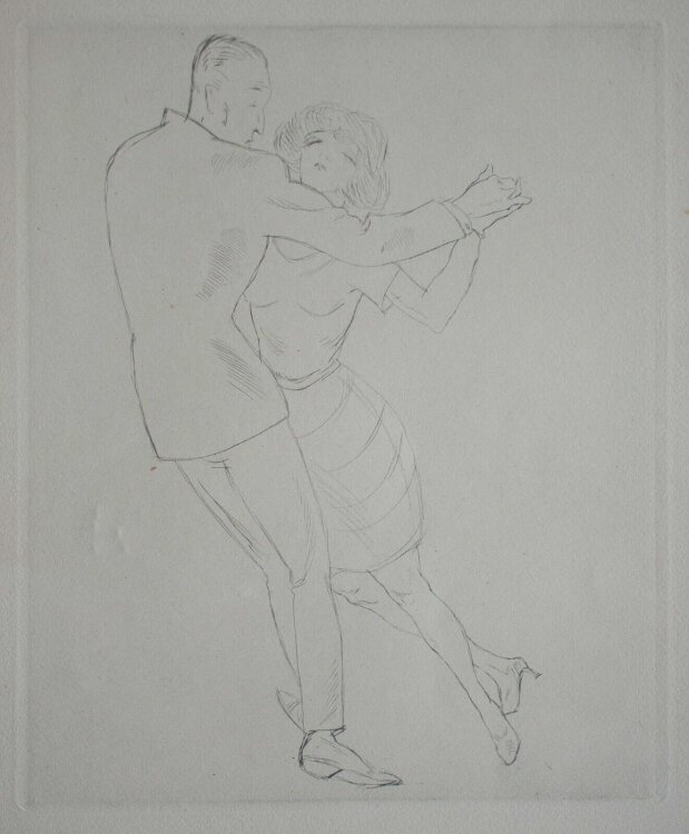 Unbekannter Künstler - Tanzendes Paar - Radierung -...