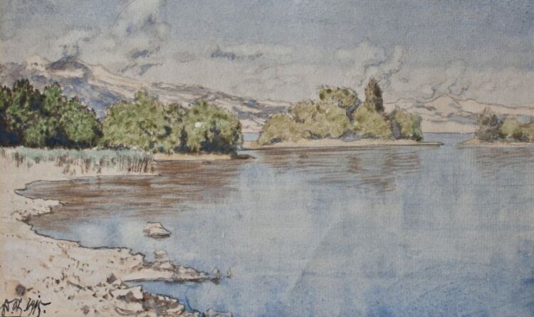 Edmund steppes - Inseln im Staffelsee - 1915 - Aquarell