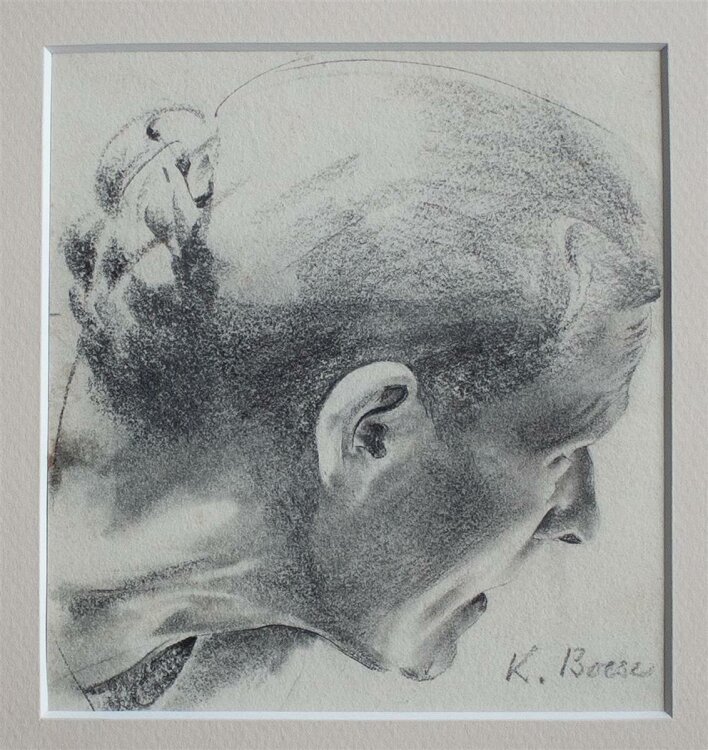 Konrad Boese - Frauenporträt/ Kopfstudie - o.J. - Bleistift