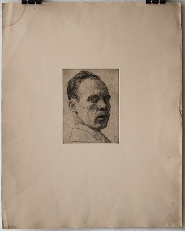 Werner Leonard - Männerporträt - Radierung - 1919