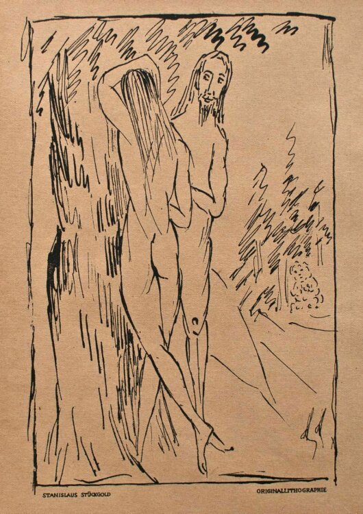 Stanislaus Stückgold - Adam und Eva - 1920 - Lithografie