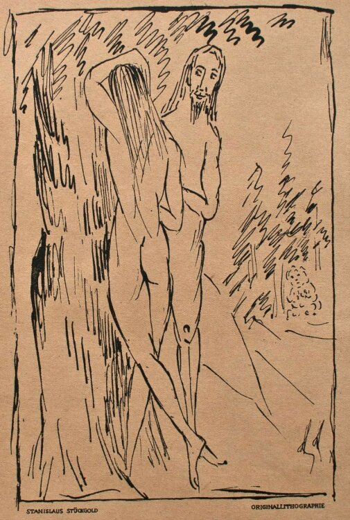 Stanislaus Stückgold - Adam und Eva - 1920 - Lithografie