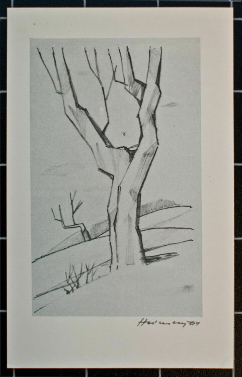 Stanislav Hlinovský - Kleine Landschaft (Ex Libris GB?) - Lithographie - 1964