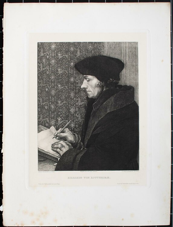 Hans Holbein d. J.. - Erasmus von Rotterdam - Heliogravüre - o. J.