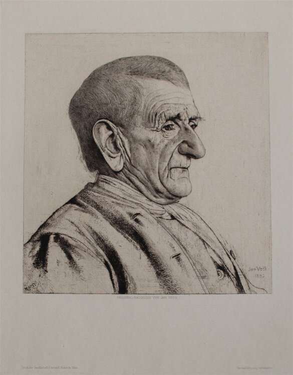 Jan Veth - Männerporträt - Radierung - 1892