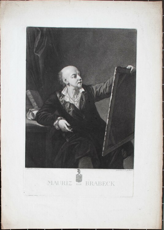 Johann Gerhard Huck - Mauriz von Brabeck - Mezzotinto - o.J.
