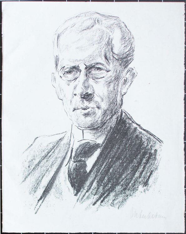 Max Liebermann - Porträt Arno Holz - 1923 - Lithografie