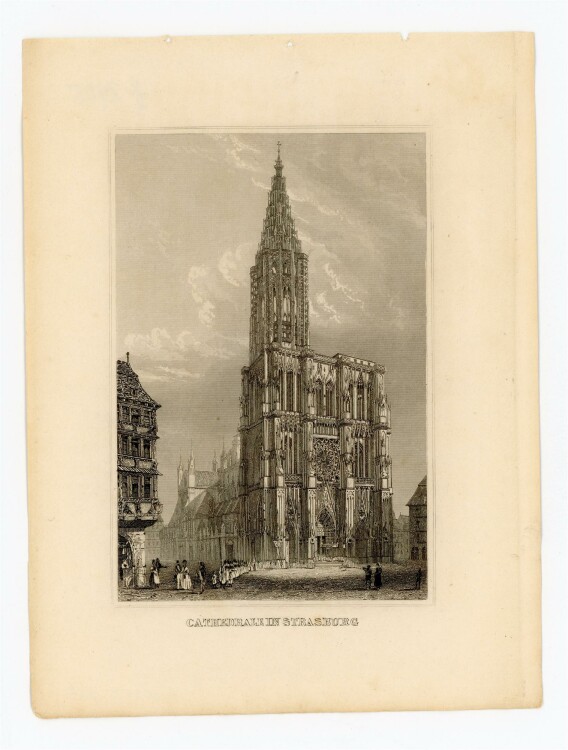 unbekannt - Cathedrale in Strasburg - Stahlstich - 1840