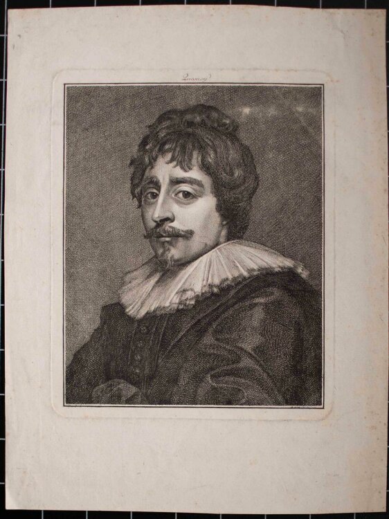 nach Anthonis van Dyck - Porträt von François du Quesnoy - Kupferstich - o. J.