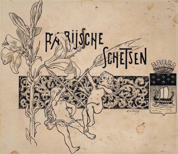 Edward Loevy - Parisische Skizzen - Tuschezeichnung - o. J.