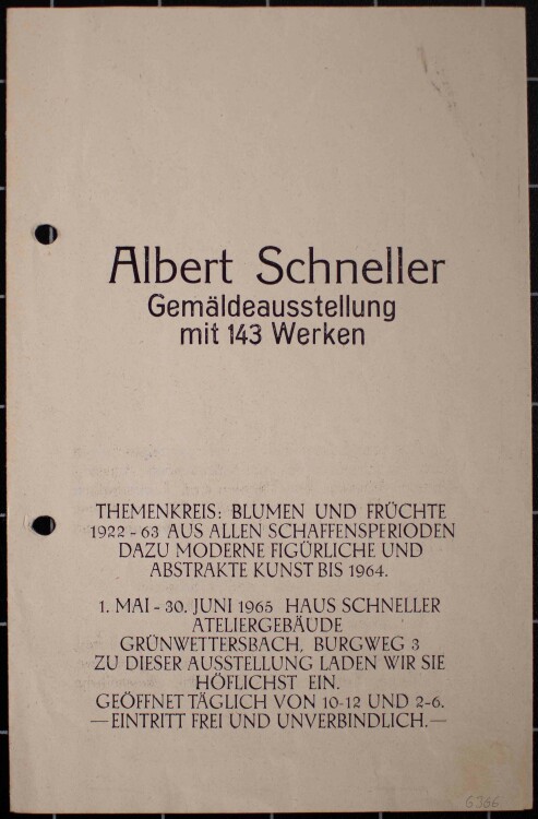 Albert Schneller - Trauernder - Linolschnitt - 1965