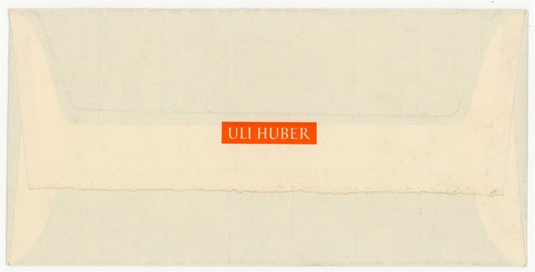 Uli Huber - Briefumschlag zum Geburtstag - Tuschezeichnung - o.J.