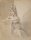 Unbekannt - Frau mit Obstkorb - Lavierte Zeichnung - um 1780