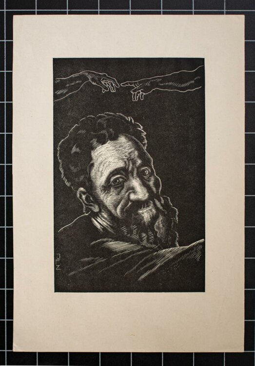 J. Fritz Zalisz - Porträt Michelangelo Buonarroti -...