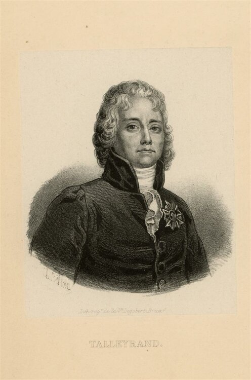 unbekannt - Portrait Charles-Maurice de Talleyrand-Périgord - Lithografie - o.J.