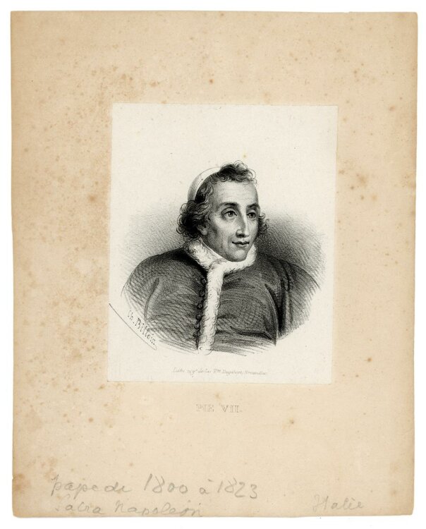unbekannt - Portrait Pius VII. - Lithografie - o.J.