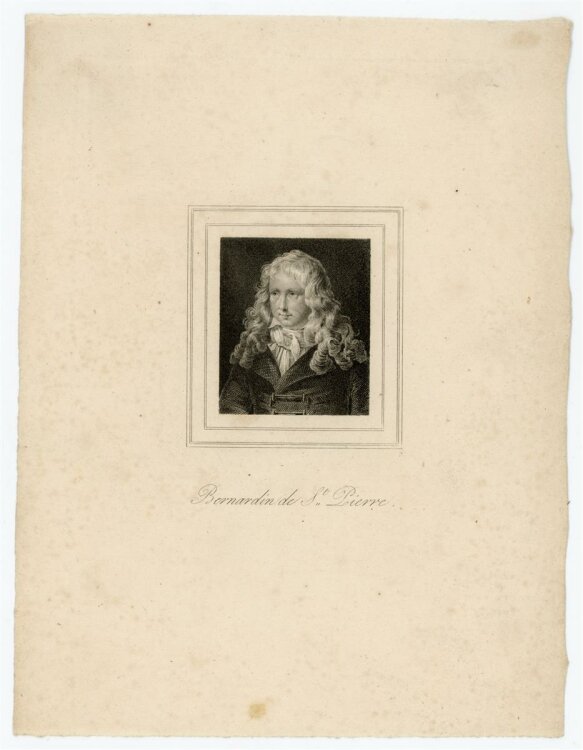 unbekannt - Portrait Bernardin de Saint-Pierre - Stahlstich - o.J.