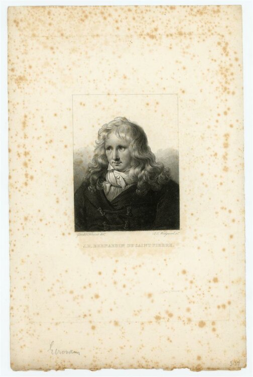 unbekannt - Portrait Bernardin de Saint-Pierre - Stahlstich - o.J.