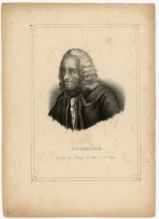 unbekannt - Portrait Voltaire - Lithografie - o.J.