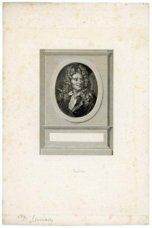 unbekannt - Portrait Nicolas Boileau - Kupferstich - o.J.
