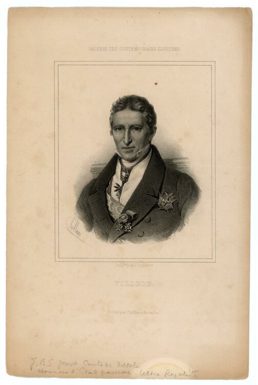 unbekannt - Portrait Jean-Baptiste de Villèle -...