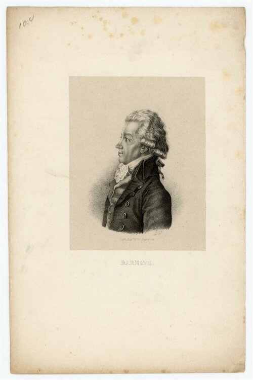 unbekannt - Portrait Antoine Barnave - Lithografie - o.J.