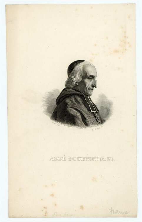 unbekannt - Portrait André-Hubert Fournet - Stahlstich - o.J.