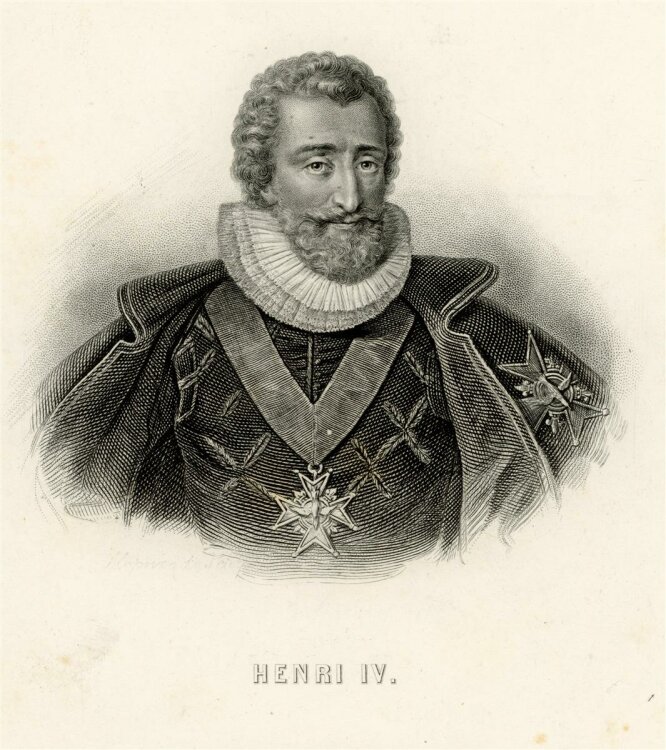unbekannt - Portrait Heinrich IV. - Stahlstich - o.J.