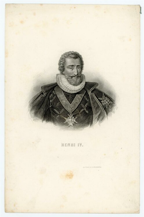 unbekannt - Portrait Heinrich IV. - Stahlstich - o.J.