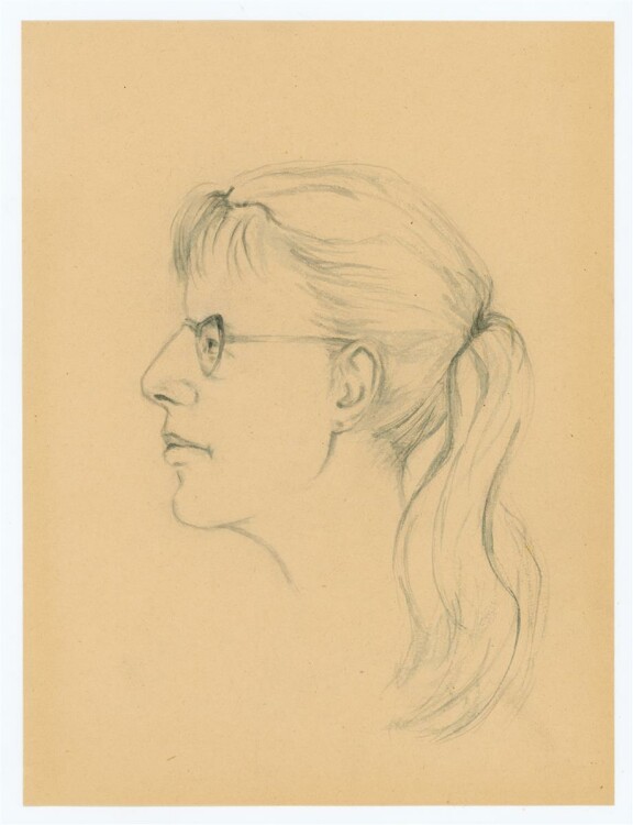 Witt Pfeiffer - Portrait einer Frau - Tuschezeichnung - o.J.