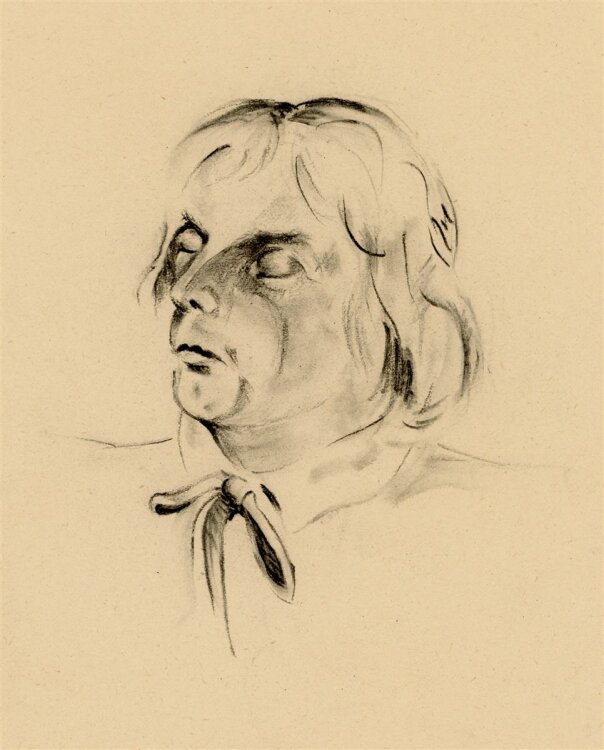 Witt Pfeiffer - Portrait einer schlafenden Frau - Zeichnung - o.J.