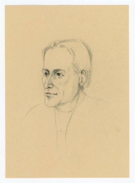 Witt Pfeiffer - Portrait eines Mannes - Tuschezeichnung - o.J.