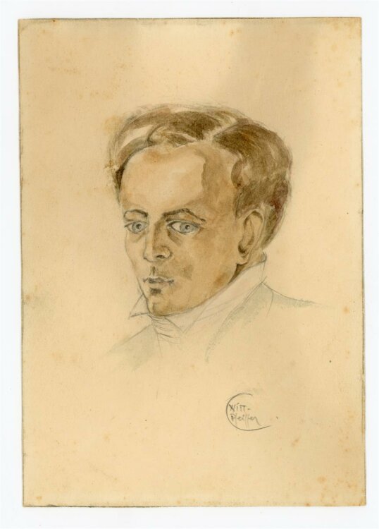 Witt Pfeiffer - Portrait eines jungen Mannes - Aquarell - o.J.