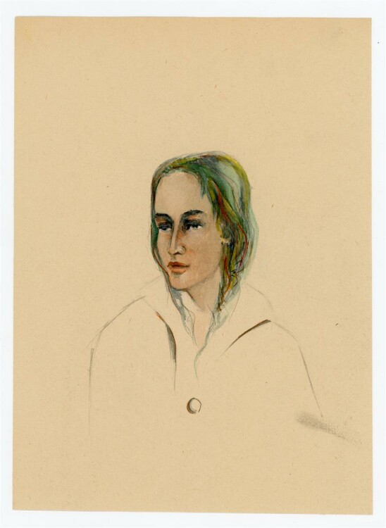 Witt Pfeiffer - Portrait einer jungen Frau - Aquarell - o.J.