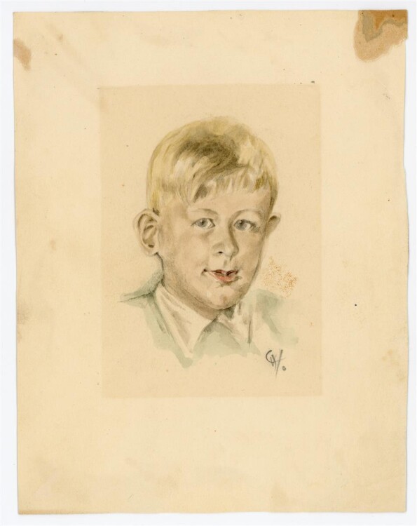 Witt Pfeiffer - Portrait eines Jungen - Aquarell - o.J.