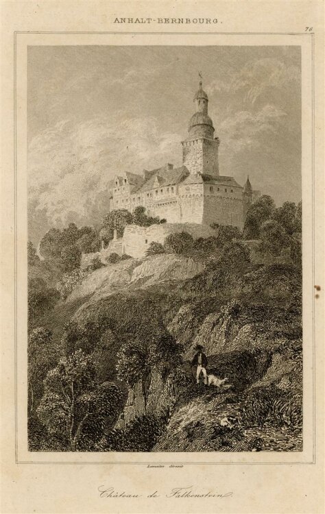 unbekannt - Chateau de Falkenstein - Stahlstich - o.J.