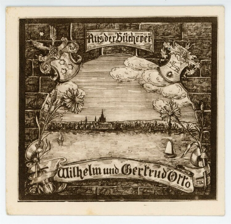 unbekannt - Exlibris von Wilhelm von Gertrud-Otto - Radierung - o.J.