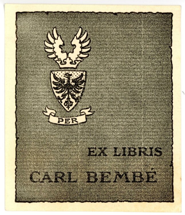 unbekannt - Exlibris von Carl Bembé - Druckgrafik - o.J.